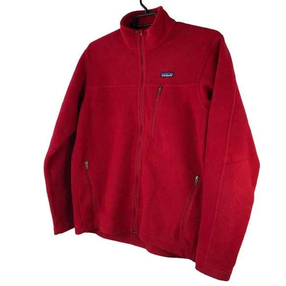Patagonia Simple Synchilla Fleece Jacket Full Zip Red Men's Size Large - Picture 3 of 11